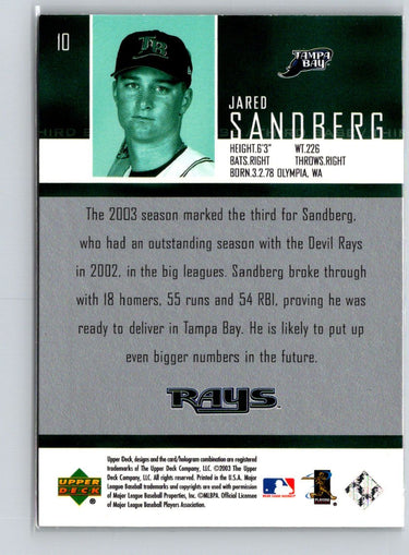 2004 Upper Deck #10 Jared Sandberg High Gloss X51