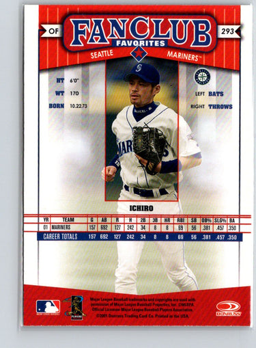 2002 Donruss Fan Club #293 Ichiro X52