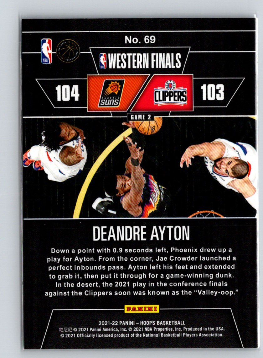 2021-22 Hoops #69 Deandre Ayton Road to the Finals Conference Finals #/499 X52