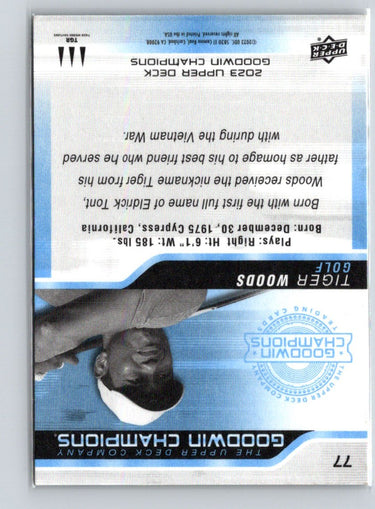 2023 Upper Deck Goodwin Champions #77 Tiger Woods X54