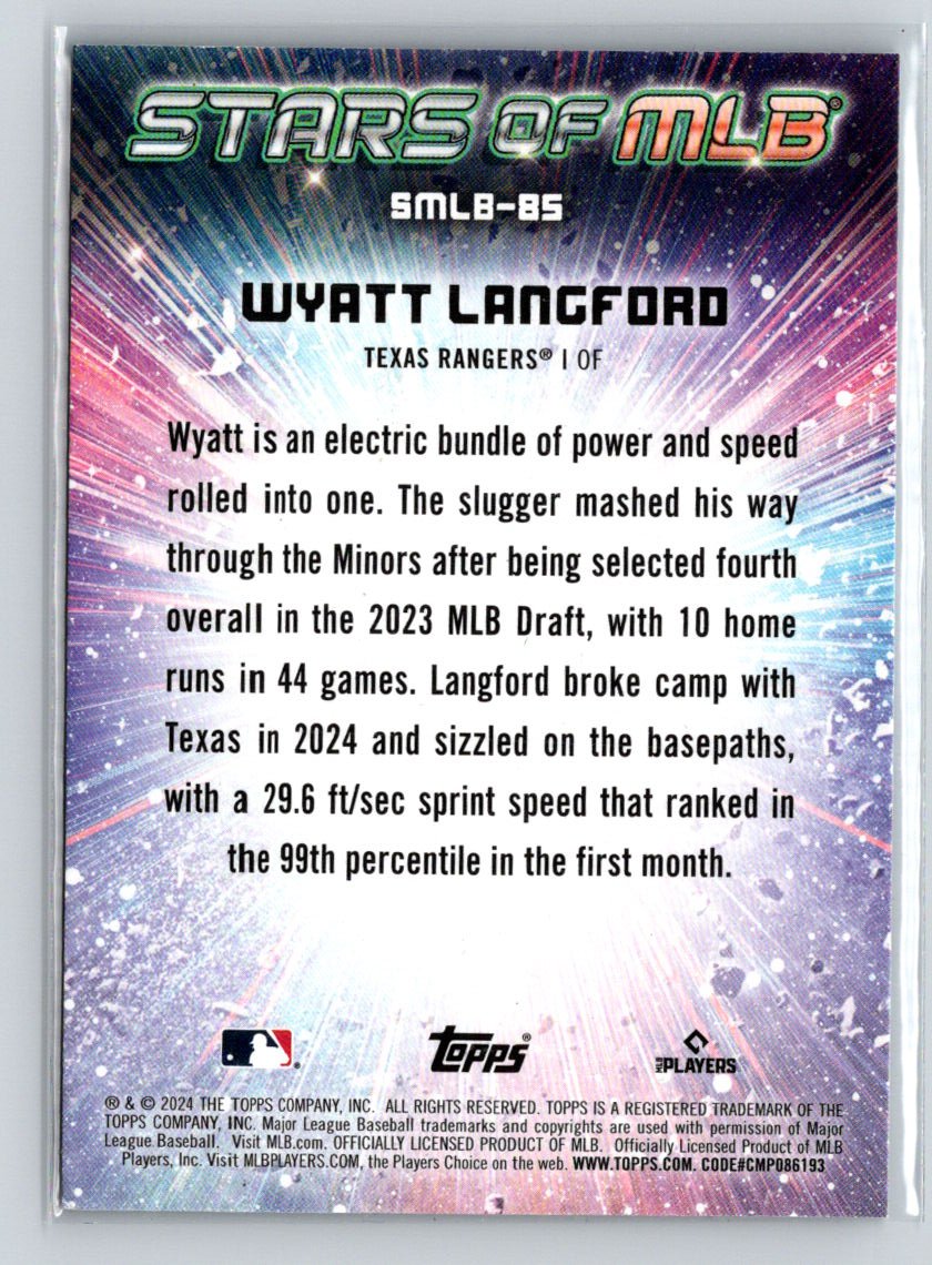 2024 Topps Update #SMLB-85 Wyatt Langford Stars of MLB X54
