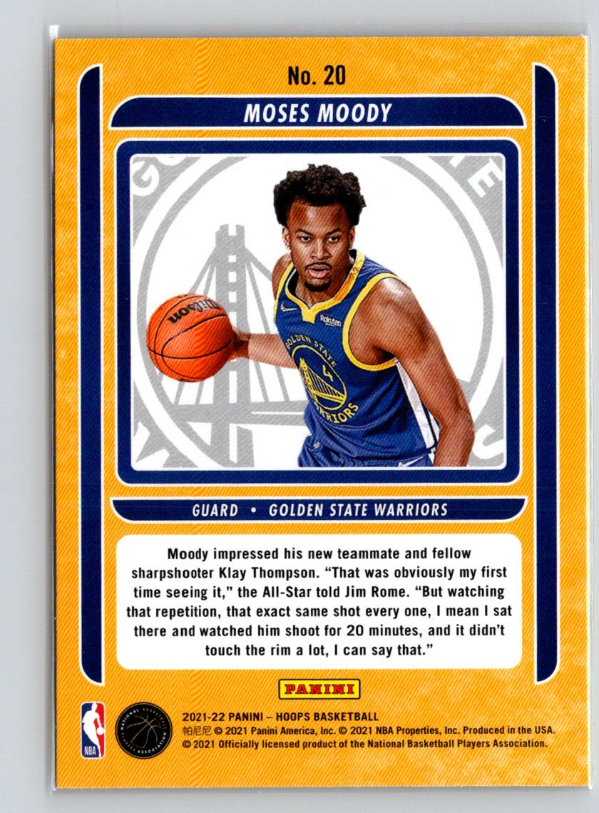 2021-22 Hoops #20 Moses Moody Class of 2021 X54