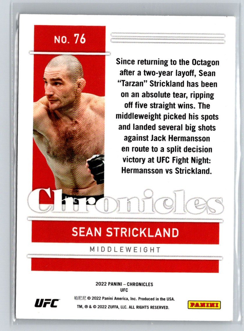 2022 Panini Chronicles UFC #76 Sean Strickland X57