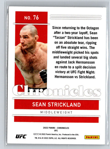 2022 Panini Chronicles UFC #76 Sean Strickland X57