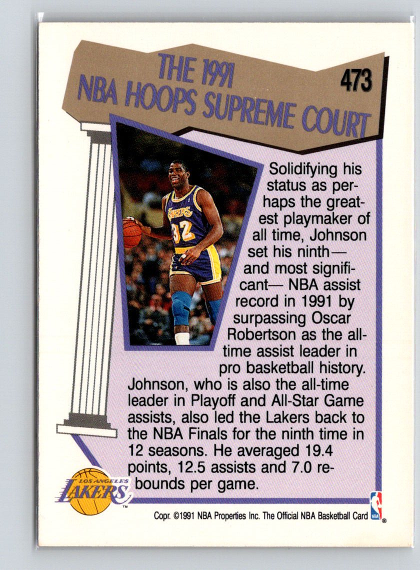 1991-92 Hoops #473 Magic Johnson X57