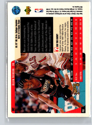 1997-98 Collector's Choice #302 Allen Iverson X58