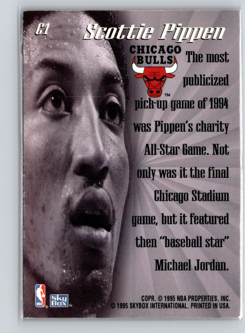 1995-96 SkyBox Premium #C1 Scottie Pippen Close-Up X58