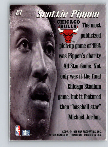 1995-96 SkyBox Premium #C1 Scottie Pippen Close-Up X58