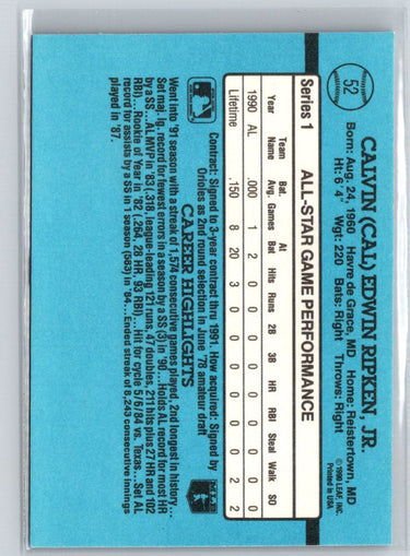 1991 Donruss #52b Cal Ripken X59