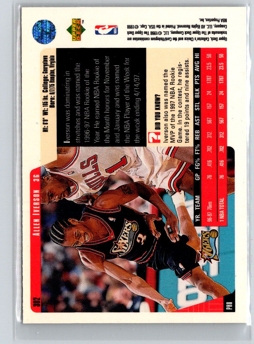 1997-98 Collector's Choice #302 Allen Iverson X59