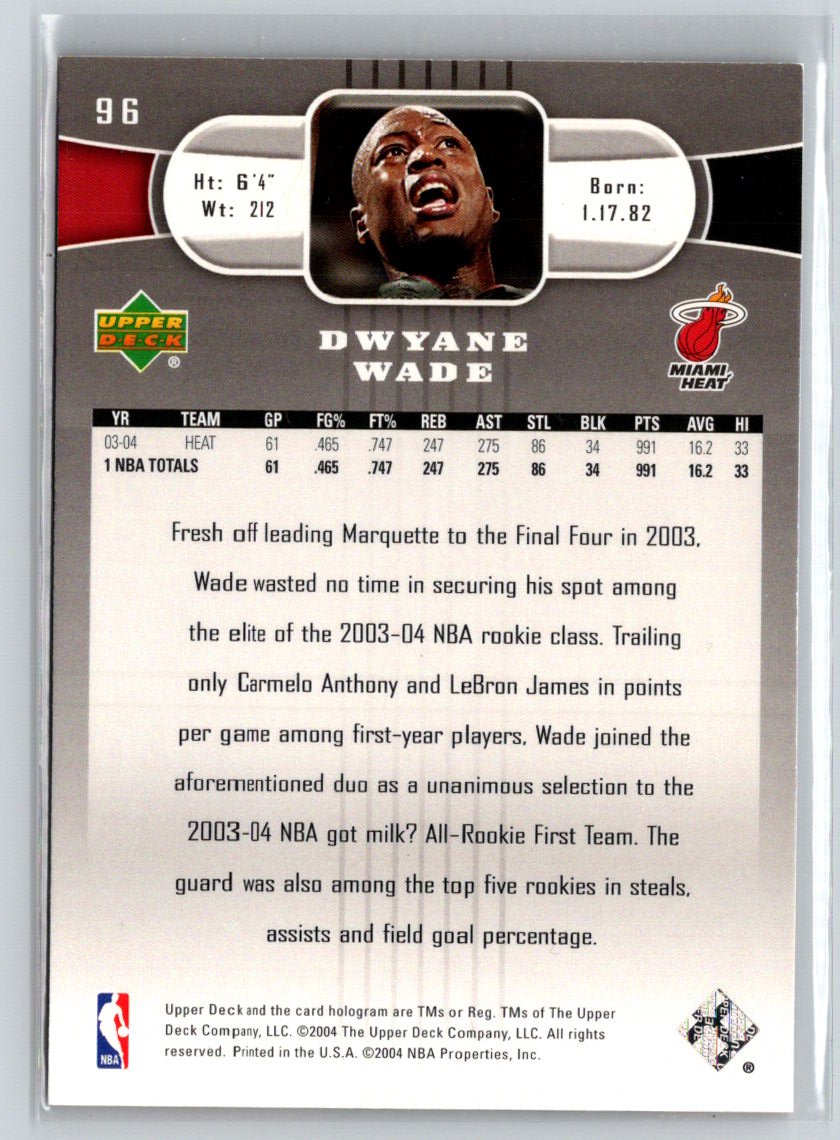 2004-05 Upper Deck #96 Dwyane Wade X59
