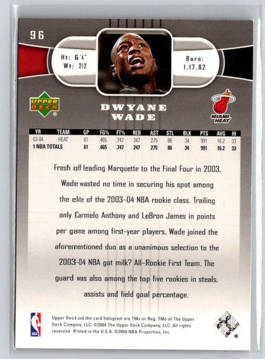 2004-05 Upper Deck #96 Dwyane Wade X59