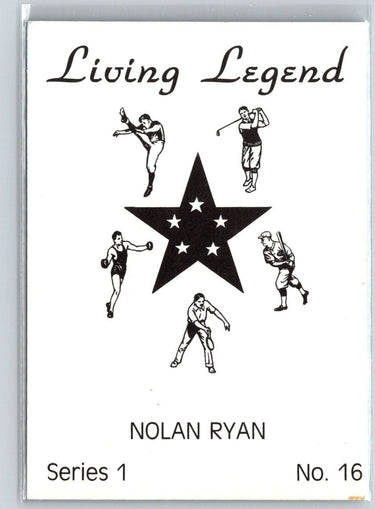 1990 Living Legends Blue (unlicensed) #16 Nolan Ryan X60