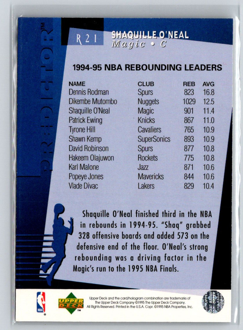 1994-95 Upper Deck #R35a Shaquille O'Neal Predictors: League Leaders X63