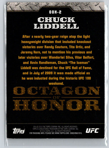 2010 Topps UFC #OOH-2 Chuck Liddell Octagon of Honor X63