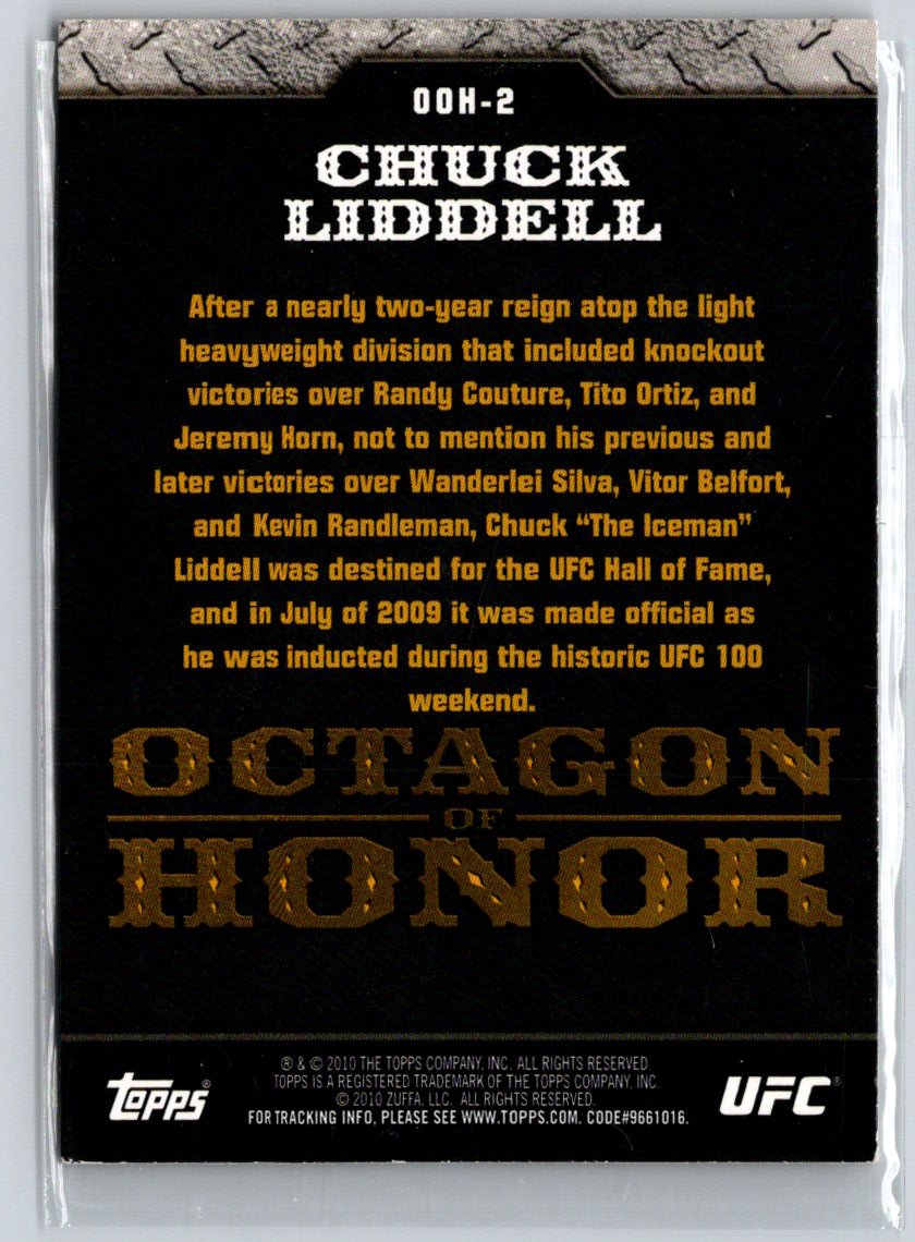 2010 Topps UFC #OOH-2 Chuck Liddell Octagon of Honor X63
