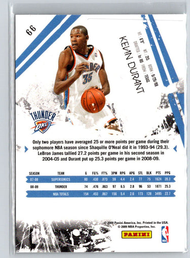 2009-10 Panini Rookies & Stars #66 Kevin Durant X64