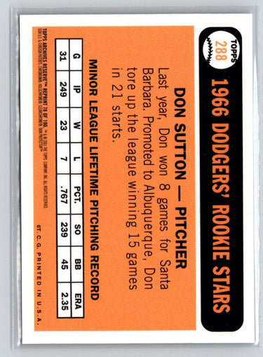 2001 Topps Archives Reserve #78 Don Sutton X66