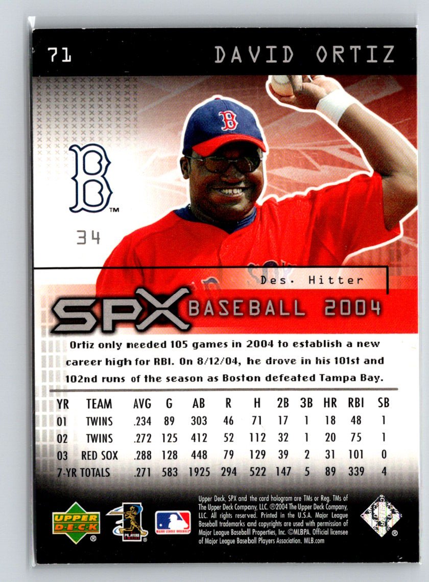 2004 SPx #71 David Ortiz X67