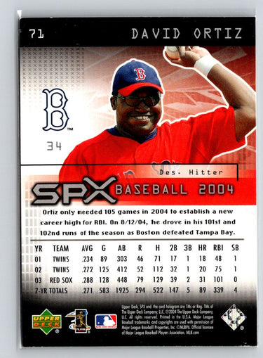 2004 SPx #71 David Ortiz X67