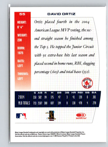 2005 Donruss Team Heroes #55 David Ortiz X69