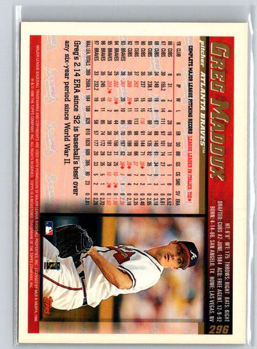1998 Topps #296 Greg Maddux X70