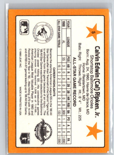 1989 Donruss All-Stars #5 Cal Ripken X70