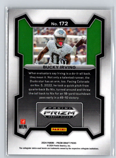 2024 Panini Prizm Draft Picks #172 Bucky Irving Y66
