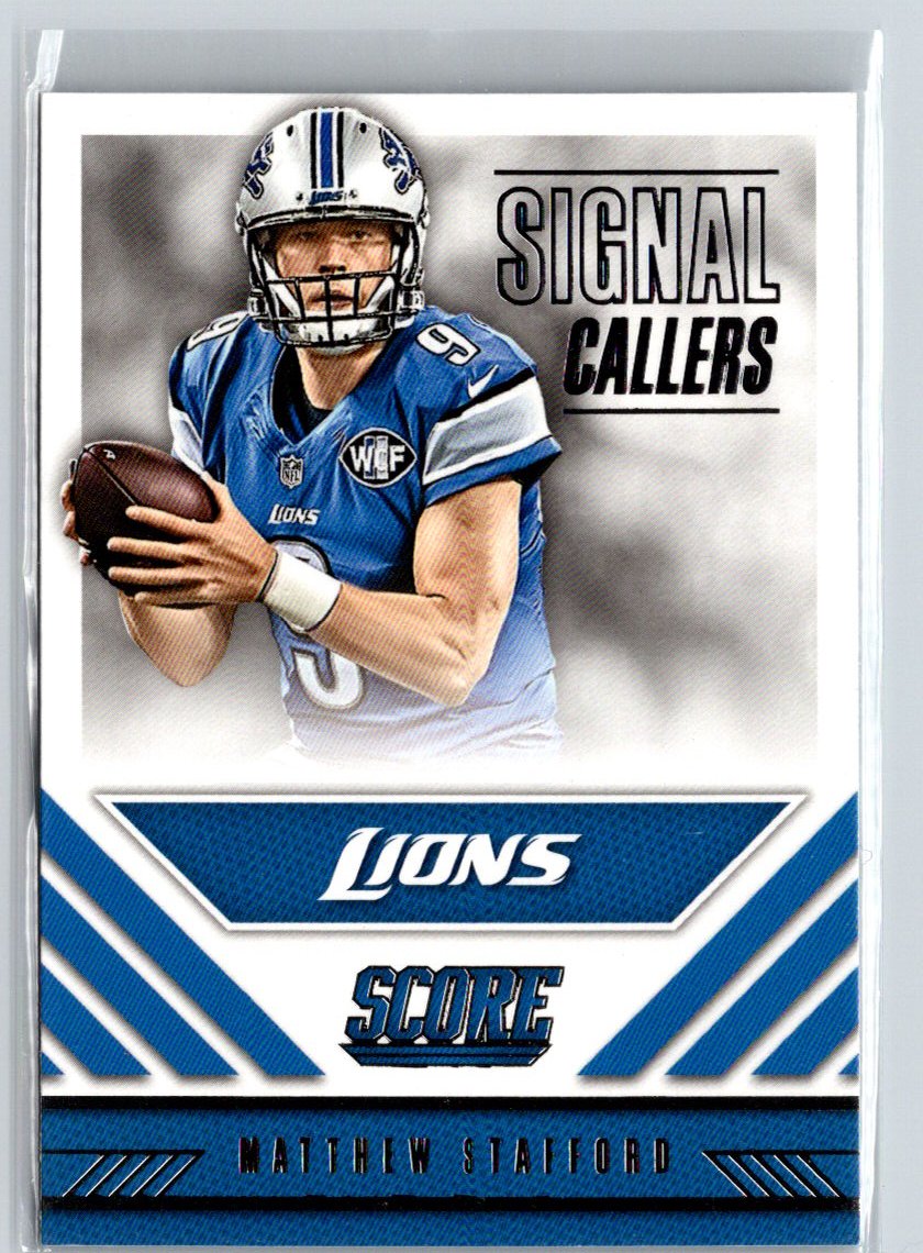2016 Score #8 Matthew Stafford Signal Callers Black Y66