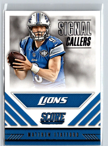2016 Score #8 Matthew Stafford Signal Callers Black Y66
