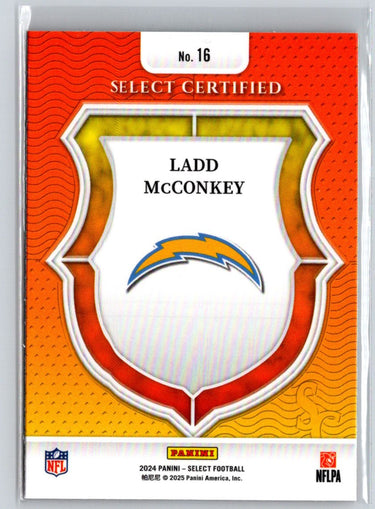 2024 Panini Select #16 Ladd McConkey Select Certified Rookies Y66