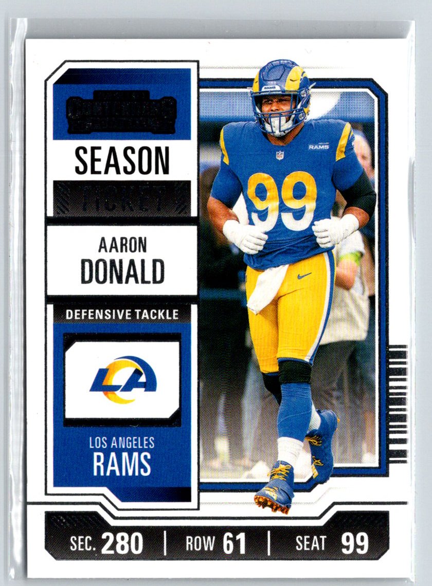 2023 Panini Contenders #60 Aaron Donald Season Ticket Retail Y67