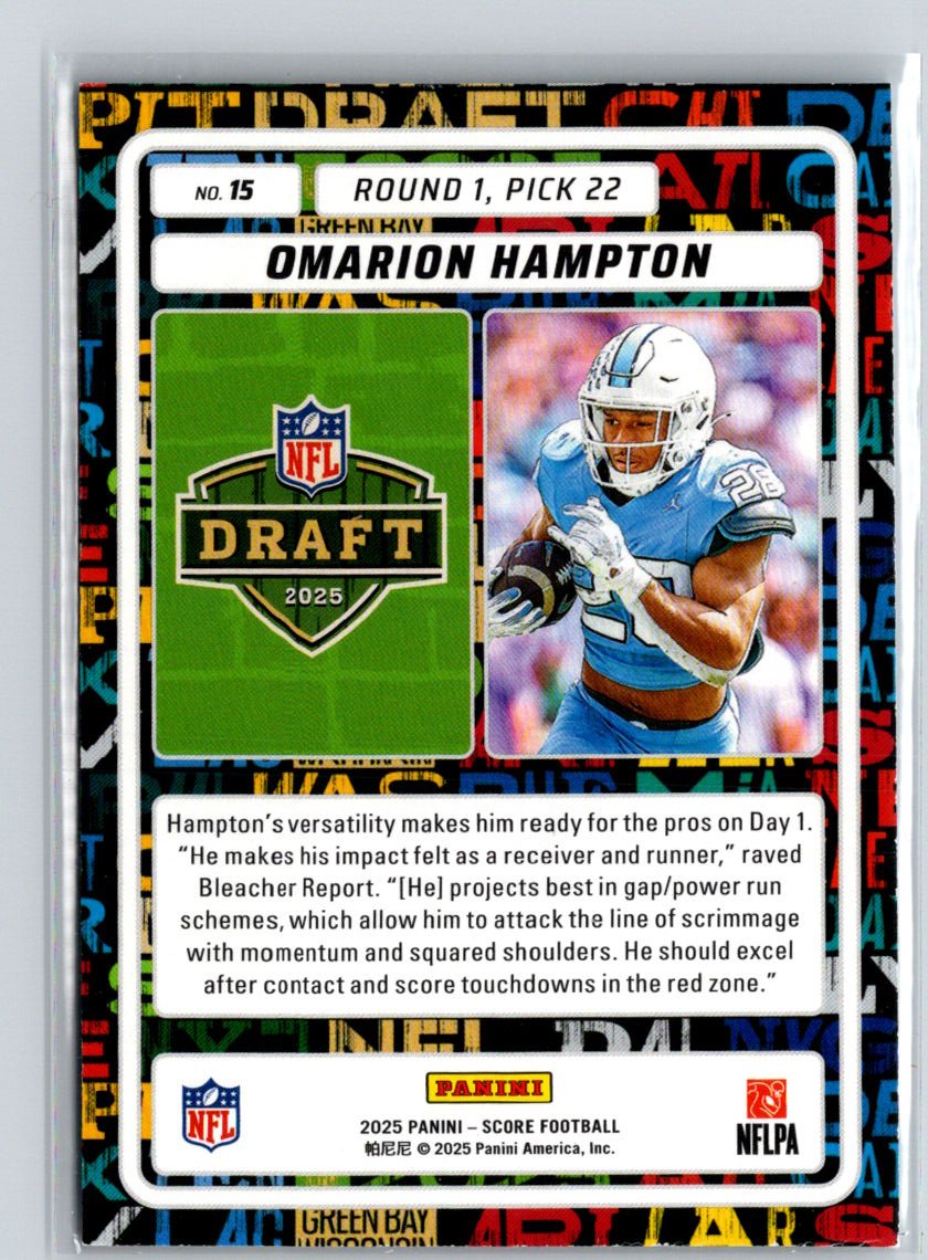 2025 Score #15 Omarion Hampton NFL Draft Y67