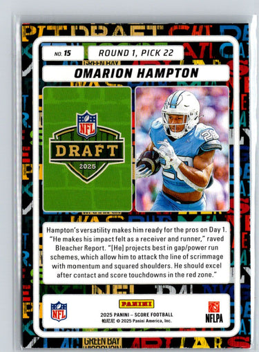 2025 Score #15 Omarion Hampton NFL Draft Y67