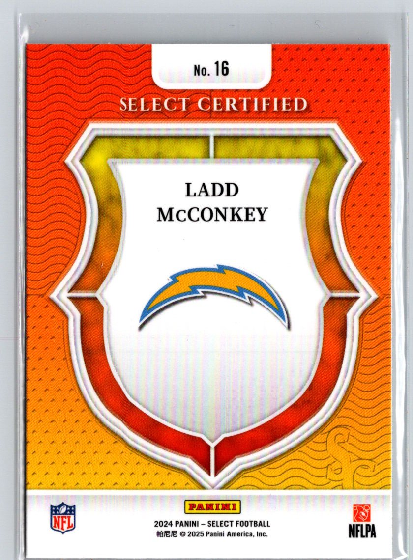 2024 Panini Select #16 Ladd McConkey Select Certified Rookies Y67