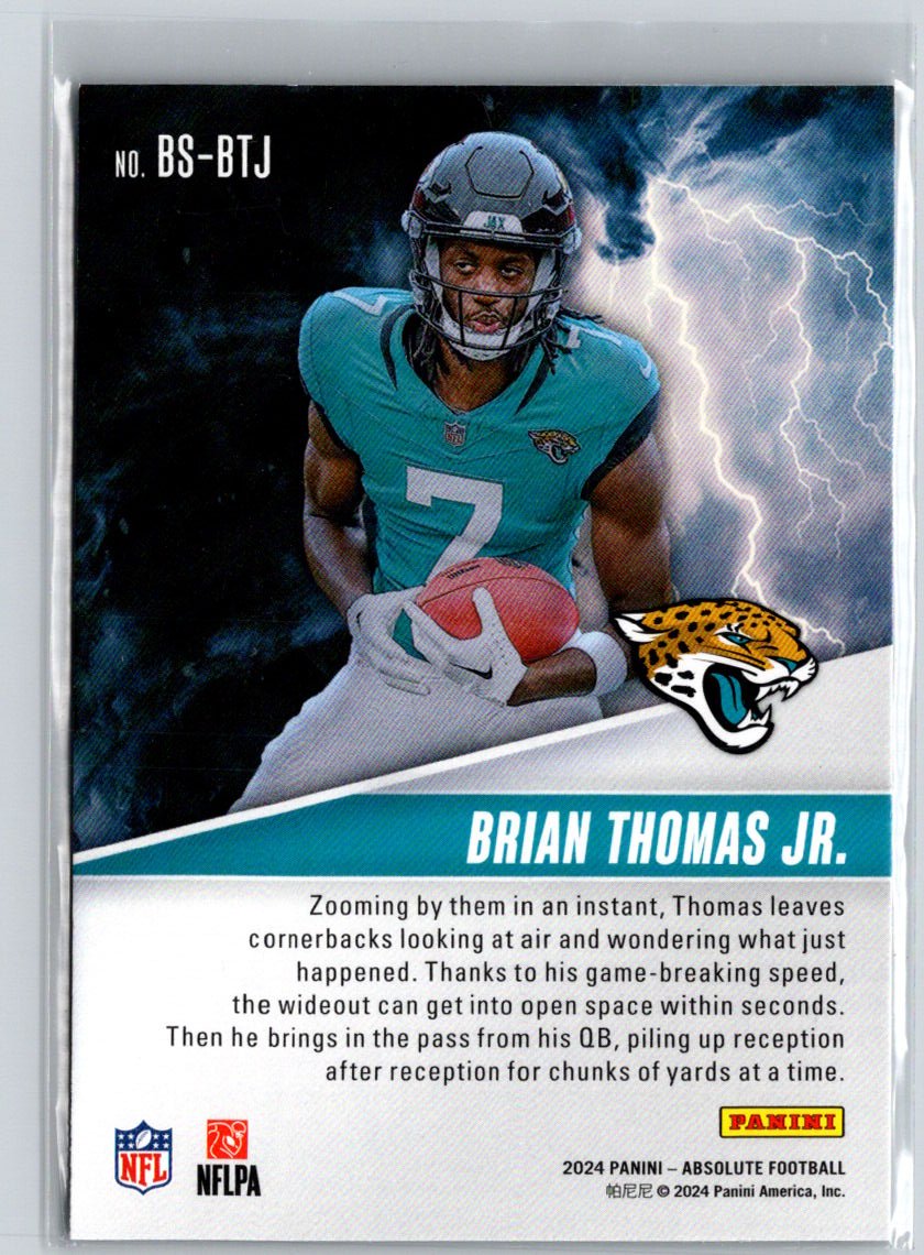 2024 Panini Absolute #BS-BTJ Brian Thomas Jr. By Storm Y69
