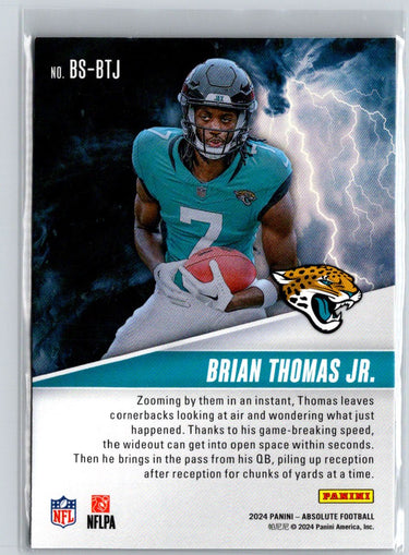 2024 Panini Absolute #BS-BTJ Brian Thomas Jr. By Storm Y69