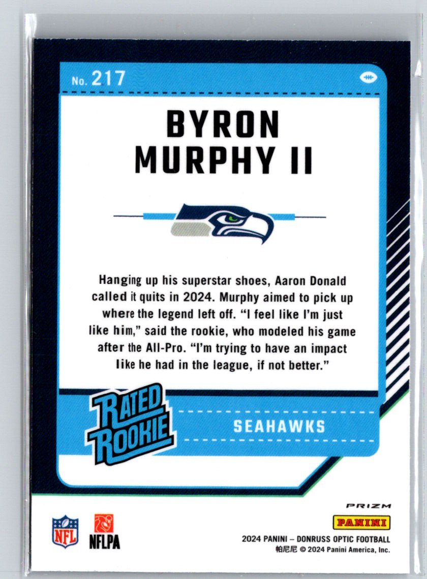2024 Donruss Optic #217 Byron Murphy II Blue Hyper Y69