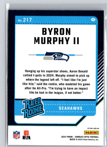 2024 Donruss Optic #217 Byron Murphy II Blue Hyper Y69