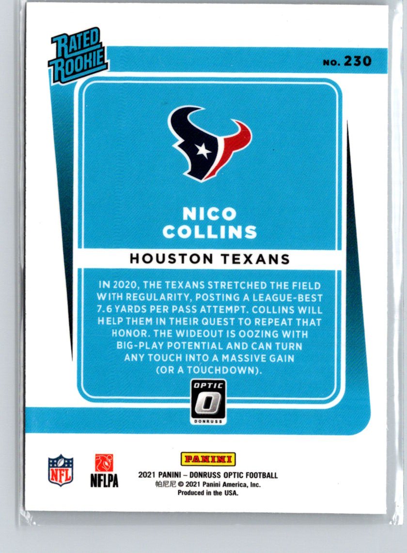 2021 Donruss Optic #230 Nico Collins Y69
