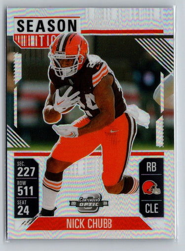 2022 Panini Contenders Optic #13 Nick Chubb Silver Y69