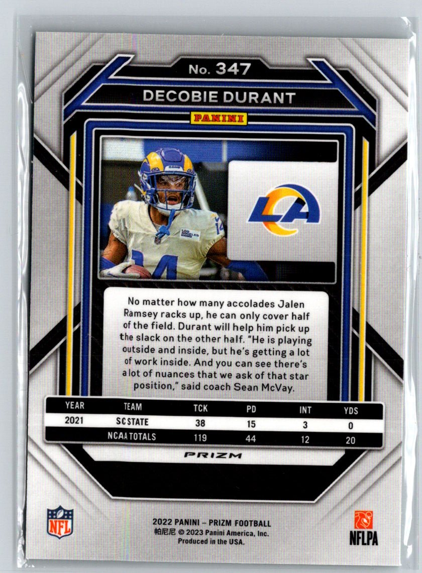 2022 Panini Prizm #347 Decobie Durant Green Y70