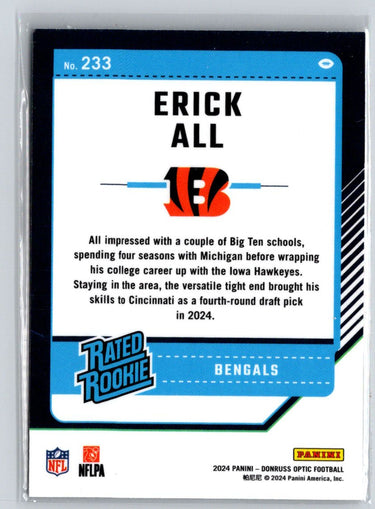 2024 Donruss Optic #233 Erick All Jr. Y70