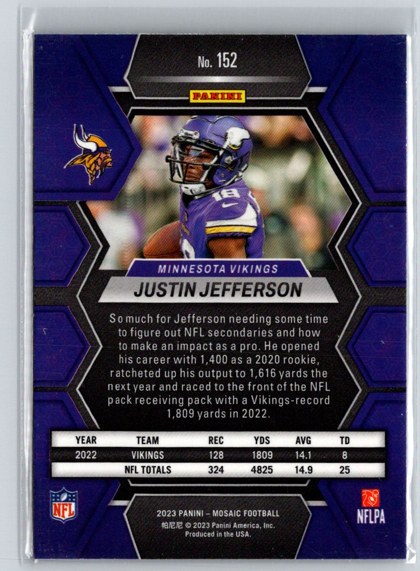 2023 Panini Mosaic #152 Justin Jefferson Y70