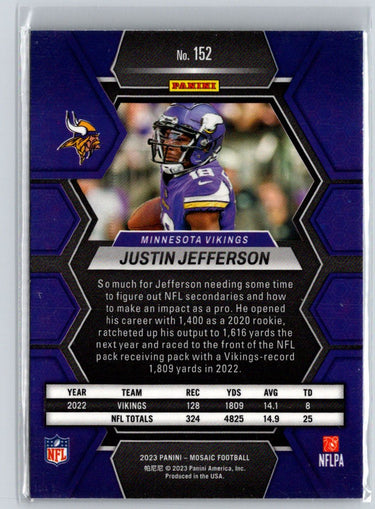 2023 Panini Mosaic #152 Justin Jefferson Y70