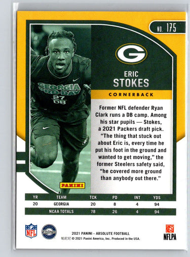2021 Panini Absolute #175 Eric Stokes Orange Mosaic #/199 Y70