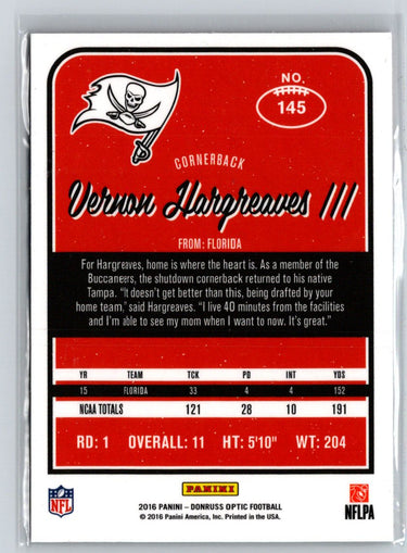 2016 Donruss Optic #145 Vernon Hargreaves III Z62