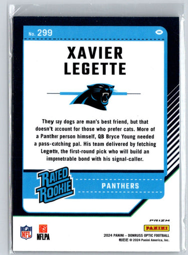 2024 Donruss Optic #299 Xavier Legette Blue Hyper Z63