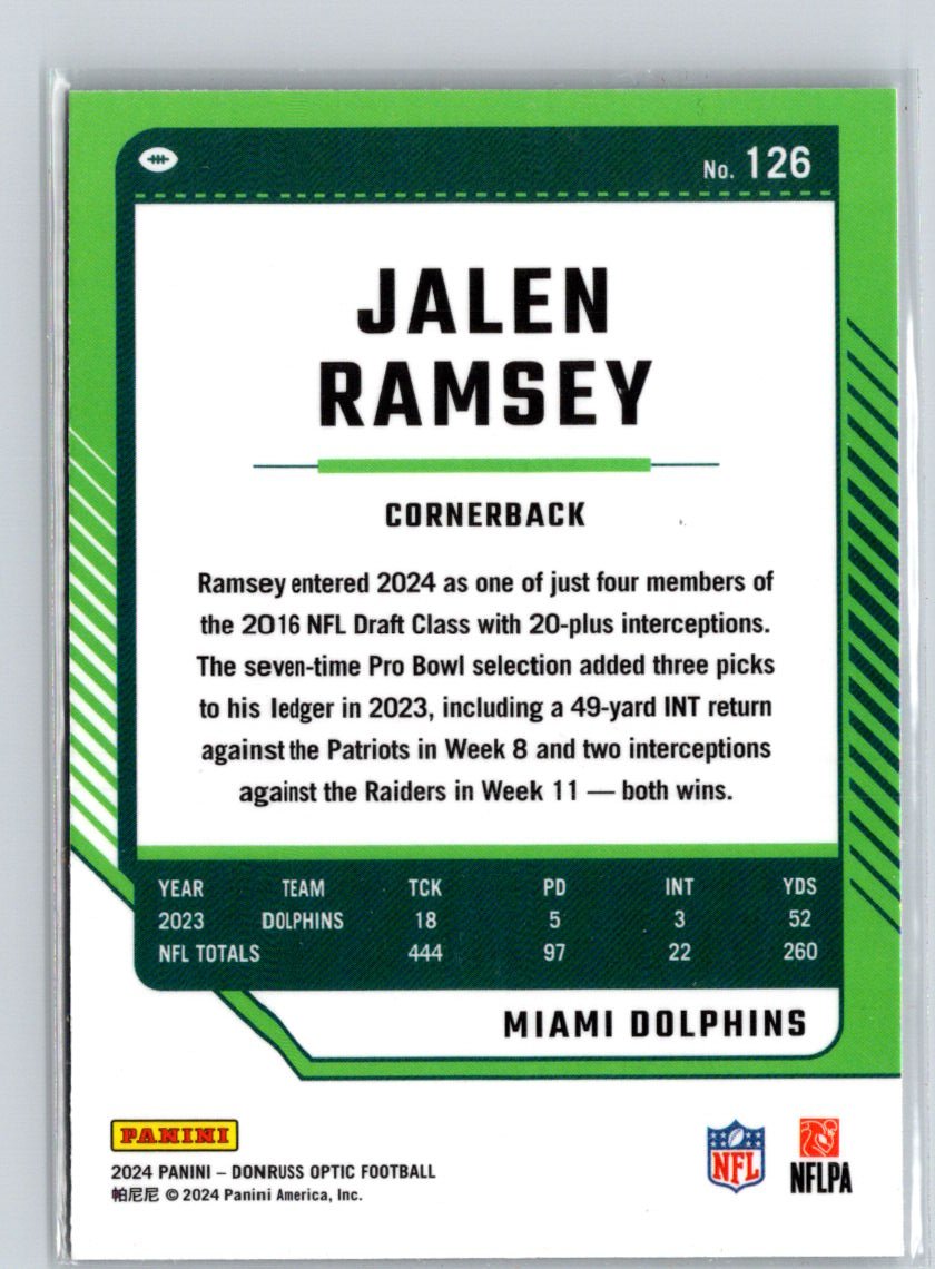 2024 Donruss Optic #126 Jalen Ramsey Z63