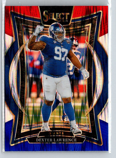 2024 Panini Select #52 Dexter Lawrence Red & Blue Prizm Shock Z64